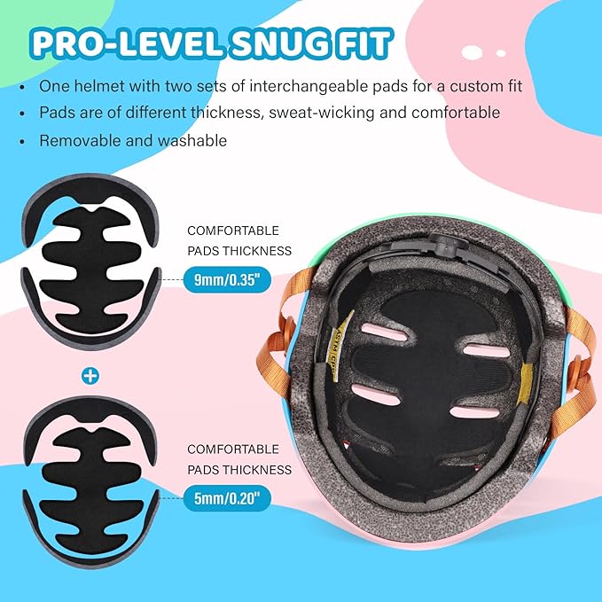 Kids Bike Helmet Ages 3-5-8-14, CPSC ASTM CPSIA Certified Toddler Helmet