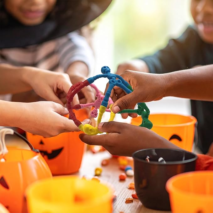 MAGMEN MagnaBones Magnetic Skeleton Fidget Toy 6-Pack Christmas Stocking Stuffers for Kids Ages 6-12 -Travel Toys for Airplane Car Restaurant - STEM Sensory Toys ADHD Autism