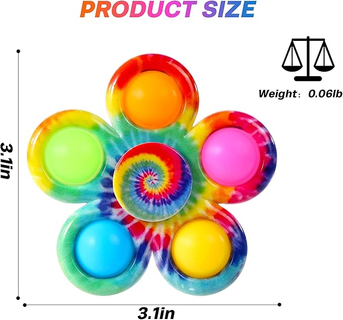 12 Pack Fidget Spinners for Kids Adults Christmas Party Favors, Pop Fidget Toys Bulk for Stress Anxiety ADHD Relief, Party Gifts Stocking Stuffers for Kids Treasure Box Toys for Classroom Prizes