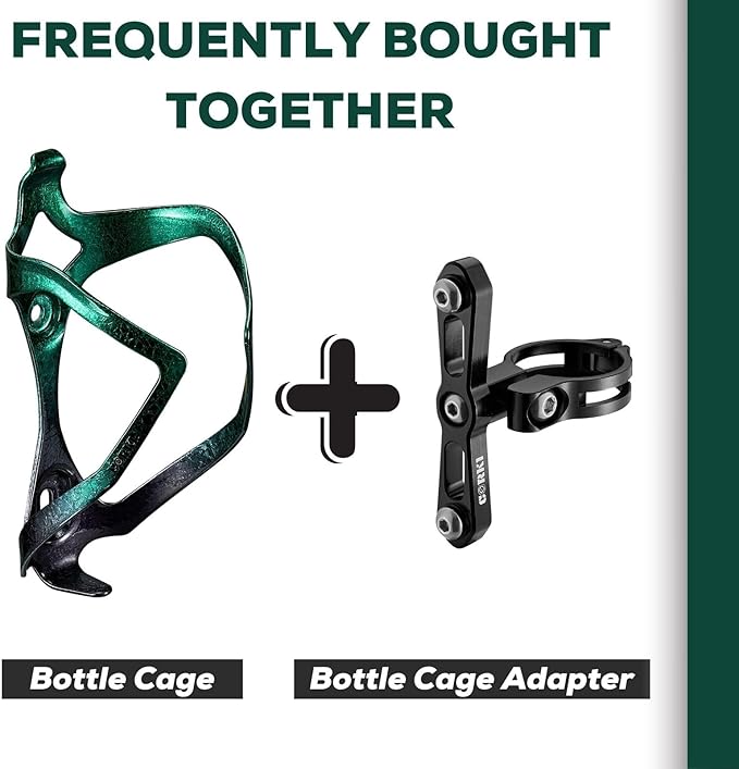 Bike Water Bottle Holder Bicycle Cage for Mountain Road MTB Gravel Adult Bikes Cycling Universal Carrier Rack 1 Pack Aluminum Alloy Ultralight Kettle Drink Accessories Green