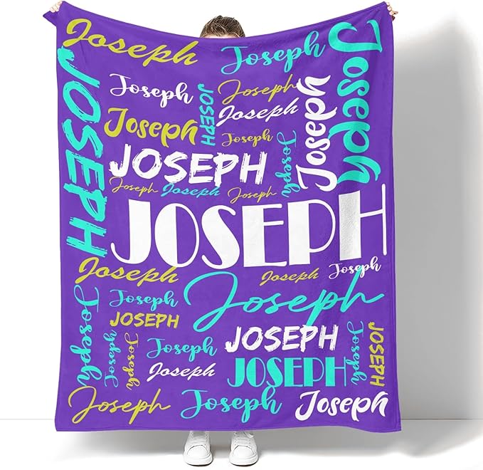 Dr.TOUGH Personalized Name Blanket Personalized Blanket for Adult Kids Flannel Customized Personalized Blankets and Throws