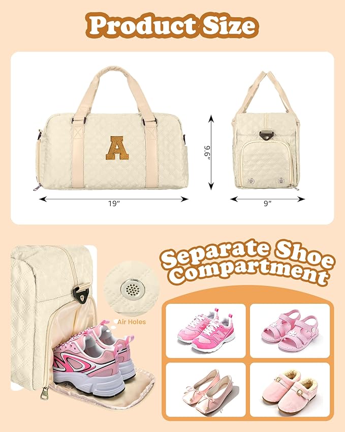 Girls Birthday Gifts, Travel Duffel Bag, Personalized Weekender Bag, Monogram Overnight Bag Gift for Grandmother, Birthday Gifts Personalized Gifts Bridesmaid Gifts, Mom Gifts