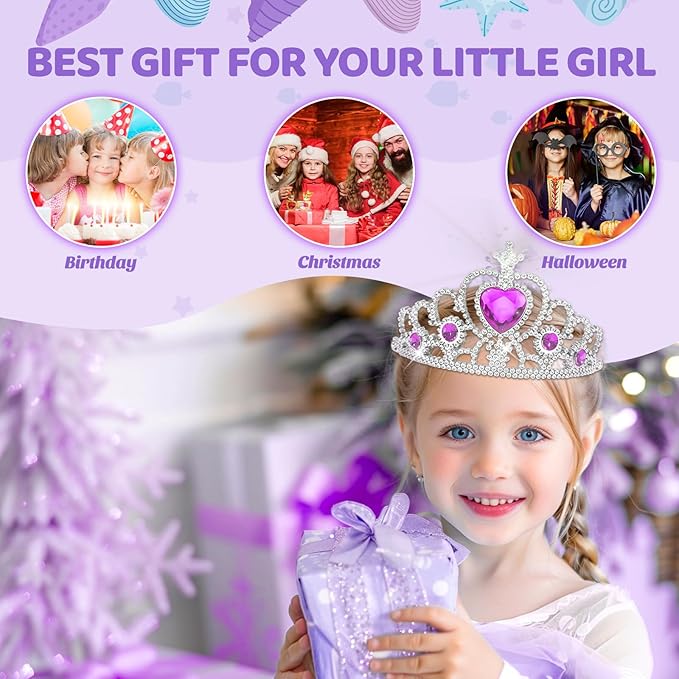 INNOCHEER Pretend Makeup for Toddlers Toys, Fake Makeup Mermaid Toys for Girls Purse, Toddler Makeup Kit Pretend Play Makeup Toys, Toy Mermaid Makeup for Kids, Gifts Toys for 3 4 5 6 7+ Year Old Girls