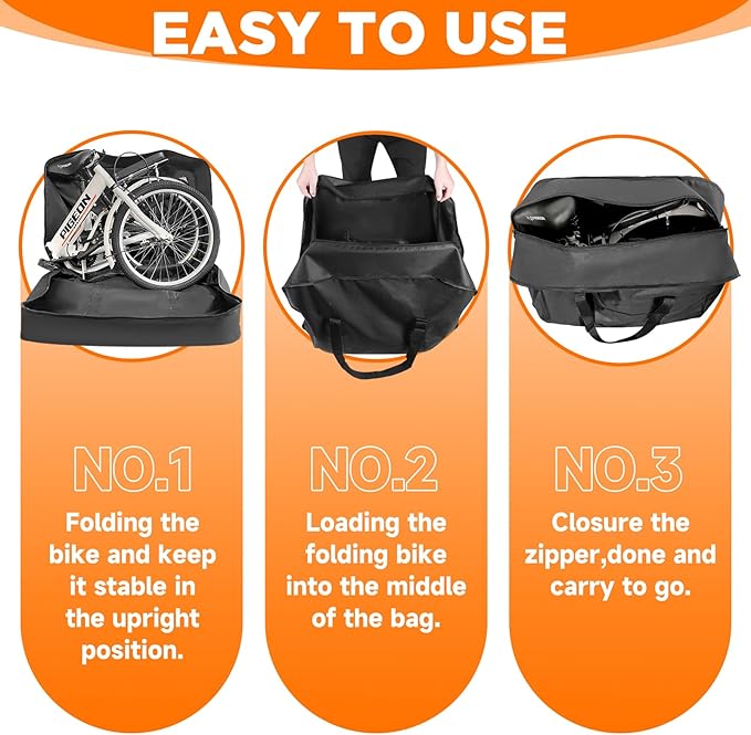 Bike Travel Bag,Heavy Duty 840D Transport Bicycle Storage Carry Bag with Strong Webbing,Portable Folding Cycling and Bicycle Bags Bike Suitcase Waterproof for Airplane Shipping