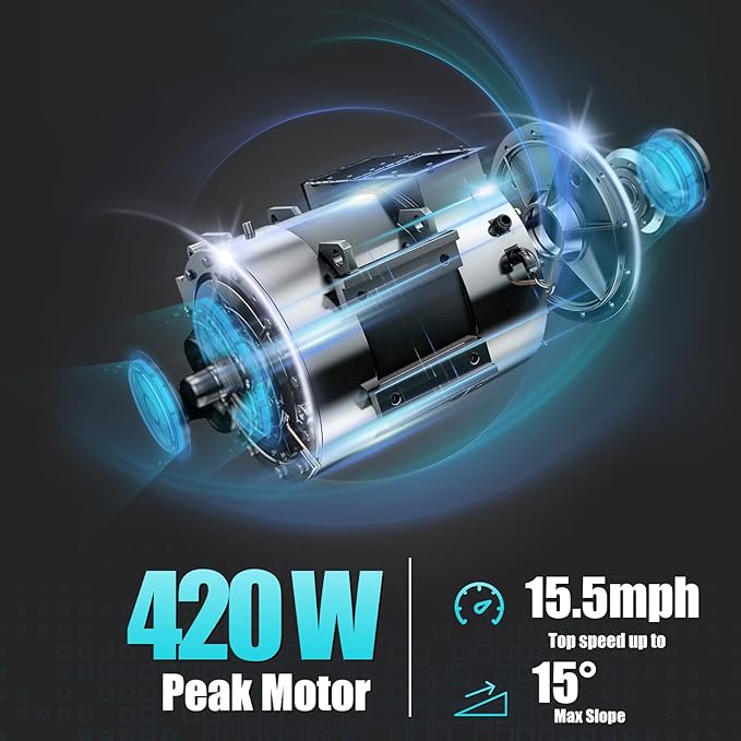 Caroma Electric Scooter for Kids Ages 6-14, 250W Motor Foldable Kids Electric Scooter,160 Mins Ride Time & 3 Speeds (6/10/15 Mph), LED Display & Dual Brake,Best Gift for Girls and Boys