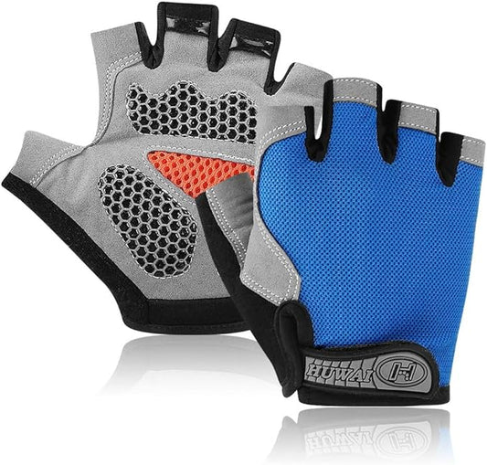 Accmor Cycling Gloves for Men Women, Bike Gloves Half Finger Road Bike MTB Gloves, Anti-Slip Shock-Absorbing Glove for Fitness Cycling Outdoor Sports