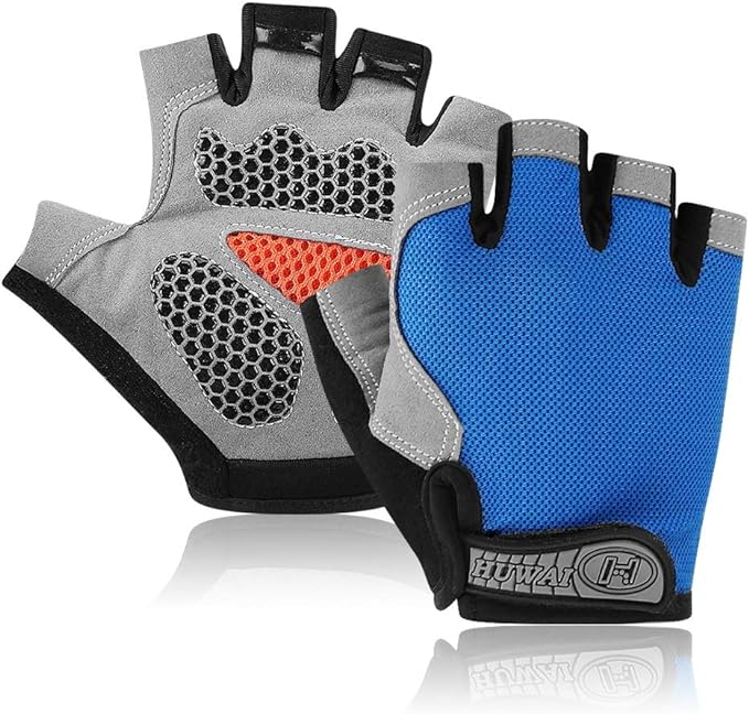 Accmor Cycling Gloves for Men Women, Bike Gloves Half Finger Road Bike MTB Gloves, Anti-Slip Shock-Absorbing Glove for Fitness Cycling Outdoor Sports