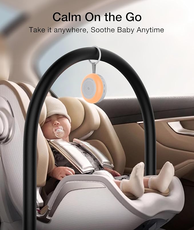 Portable Sound Machine for Baby,LEICEX White Noise Machine,33 Soothing Sound 10 Colors Night Light Sleep Machine for Baby Kids,Timer and Memory, Travel Sound Machine for Sleep Office Privacy Travel