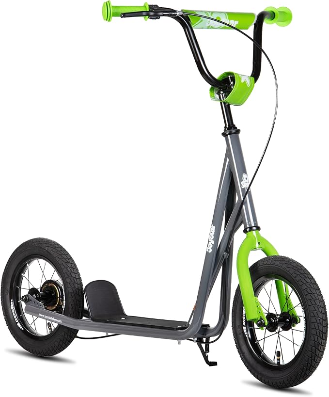 JOYSTAR Kick Scooter for Ages 5-9 Years Old Boys Girls, 12 Inch Big Wheels Scooters for Kids, Teens and Adults, Rear Brake and Adjustable Handlebar, Kids Scooter