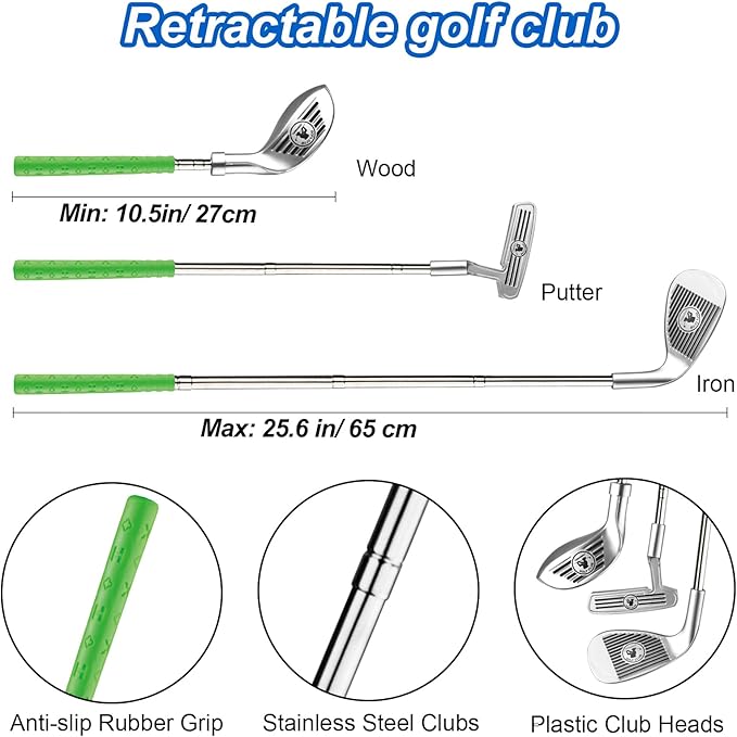 Liberry Kids Golf Set for 3 4 5 6 Years Old Boys Girls, Toddler Golf Clubs Set with Automatic Ball Returner, Glow Balls, Putting Mat, Indoor Outdoor Sports Toy Birthday Gift