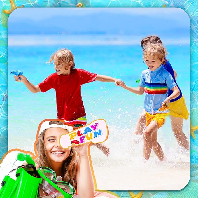 24 Pcs Mini Water Gun for Kids,Color Small Squirt Water Guns,Plastic Blasters for Beach Swimming Pool Toys,Summer Theme Party Favors,Outdoor Water Fighting Games Prop
