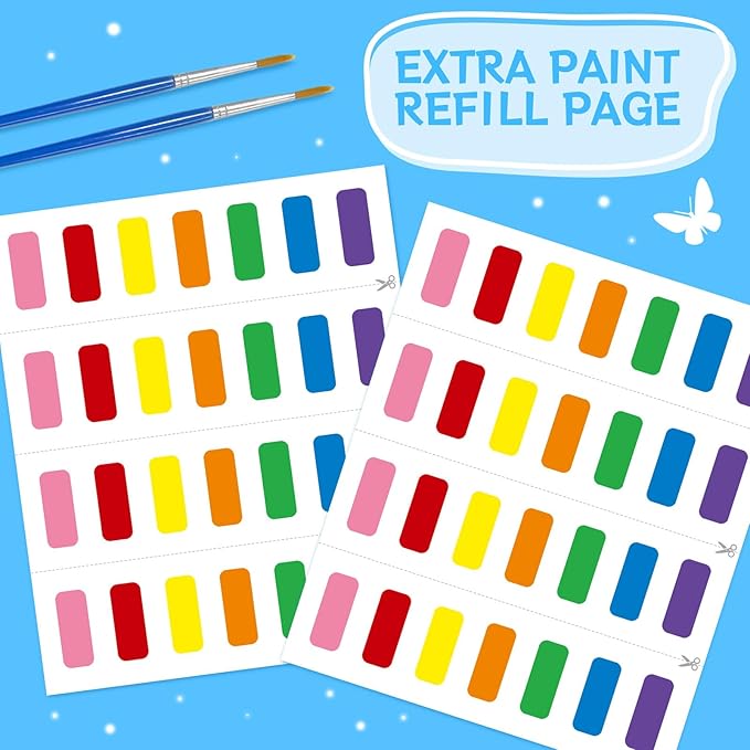 Paint with Water Coloring Books for Toddlers,Sea World Theme Mess Free Watercolor Painting Papers for Kids Water Color Paint Kit Art Craft Gift for Ages 1-3,4-8