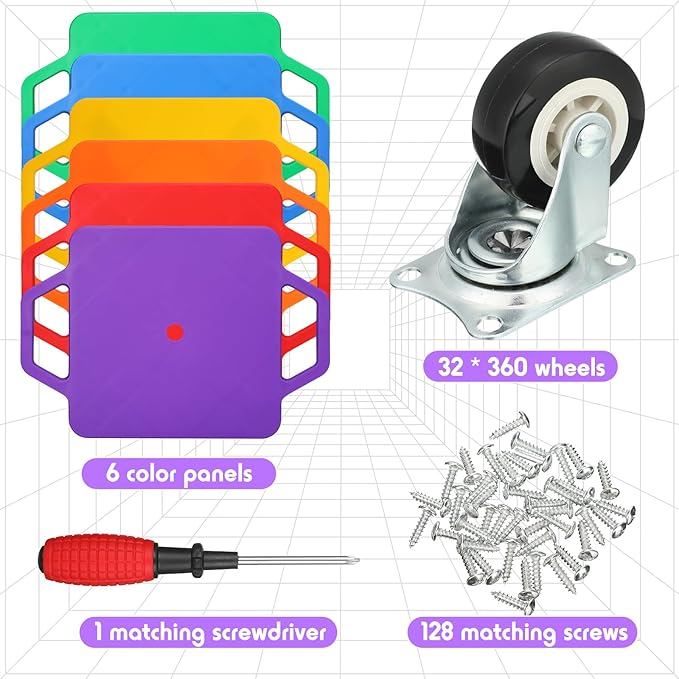 Deekin 12 Pcs Scooter Boards with Handles Bulk for Kids, Plastic Floor Sitting Scooter for Kids Children Gym Indoor Outdoor Activities Play and Daycare Supplies (Macaron Colors)