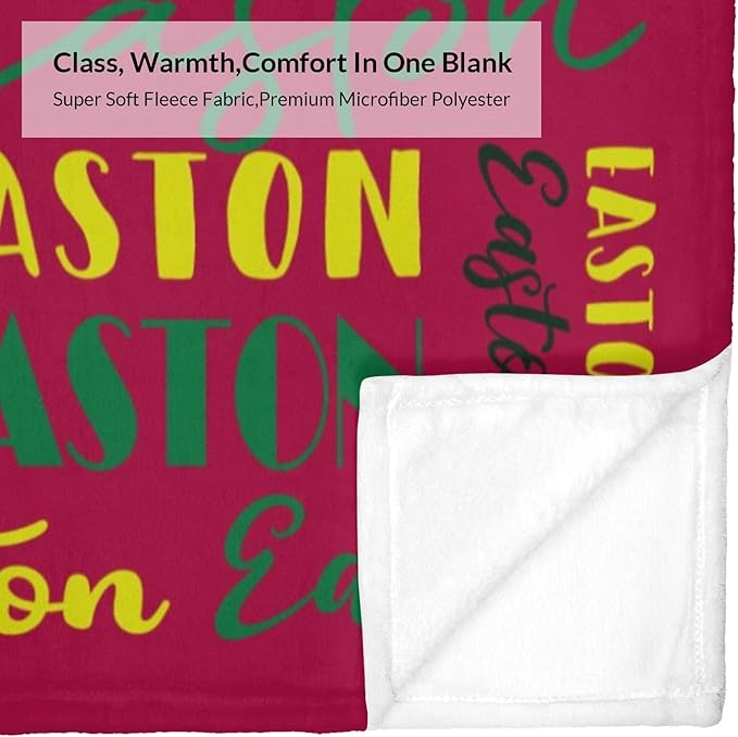 Name Blanket Personalized Blanket for Adult Kids Flannel Customize Throw Blanket Custom (Color 15, 60 x 80 Inches)
