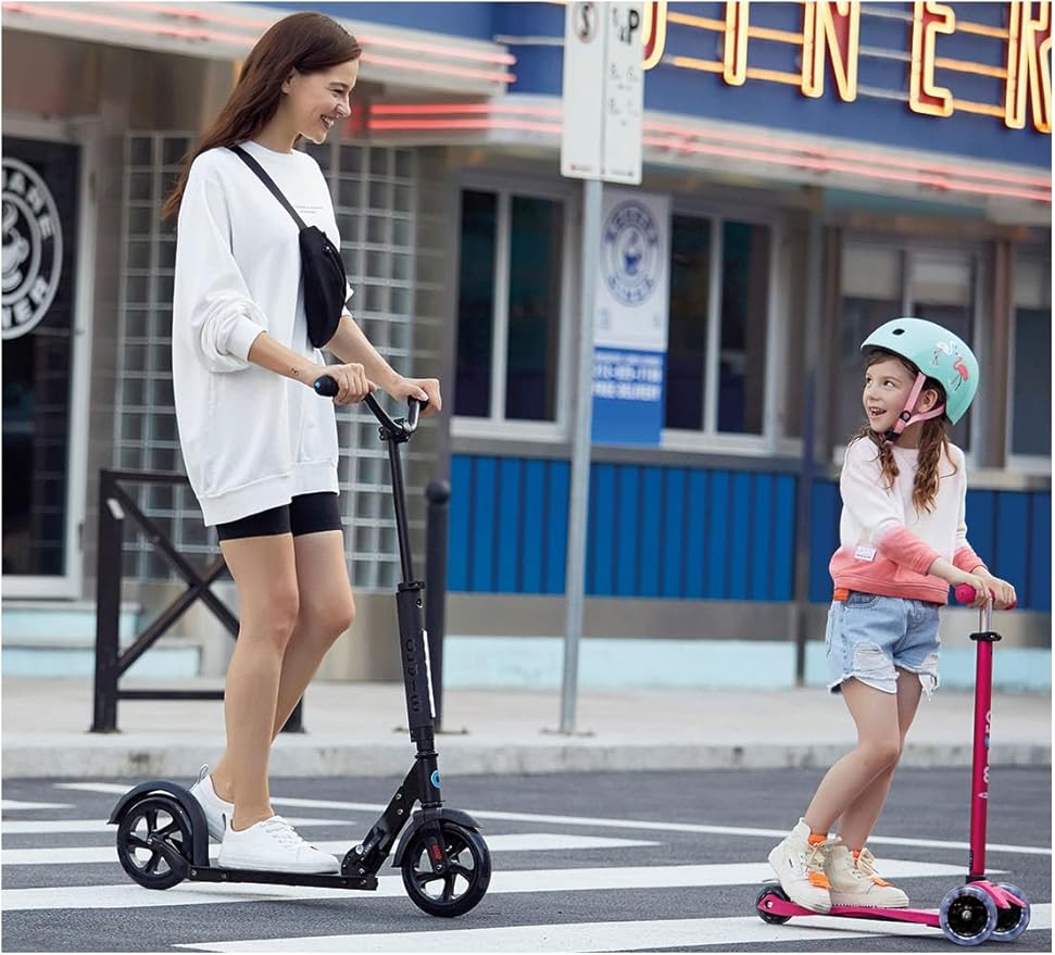 Micro Kickboard - Maxi Deluxe LED - Three Wheeled, Lean-to-Steer Swiss-Designed Micro Scooter for Kids with Motion-Activated Light-Up Wheels for Ages 5-12 …