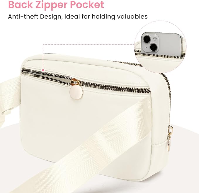 Birthday Gifts for 6 7 8 9 10 11 12 13 Year Old Girls, Fanny Pack Belt Bag Crossbody Bags for Women Girls Kids, Small Initial Letter Waist Packs Cute Teen Trendy Stuff Travel Essentials (Beige, K)