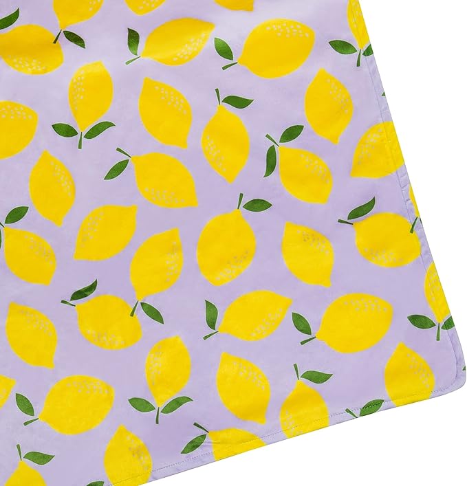 Wildkin Plush Baby Blanket – Soft & Cozy Comfort, Ideal for Toddlers, Travel & Daycare - Lilac Lemonade