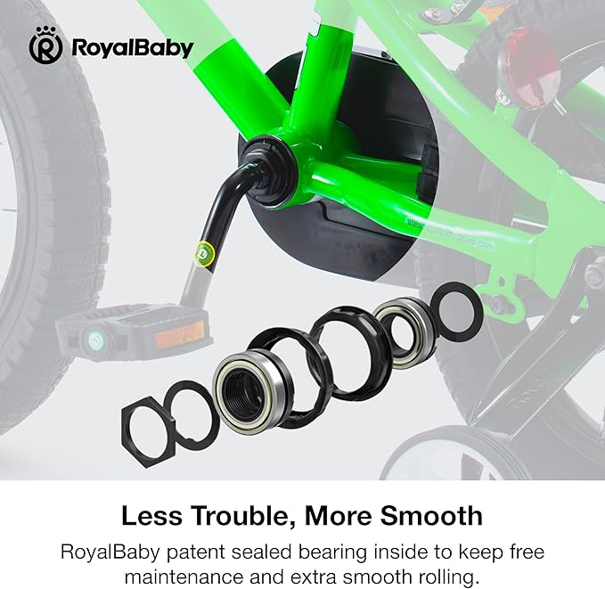 RoyalBaby Kids Bike EZ Freestyle Training Free Balance to Pedal Easy Learning Bicycle, 12-18 Inch for Toddlers to Big Kids