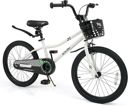 BABY JOY Kids Bike, 12 14 16 18 20 Inch Children Bikes for Boys Girls Teens 3-8 8+ Years w/Training Wheels or Kickstand, Handbrake, Coaster Brake & Removable Basket, Kids Bicycle of Multiple Colors