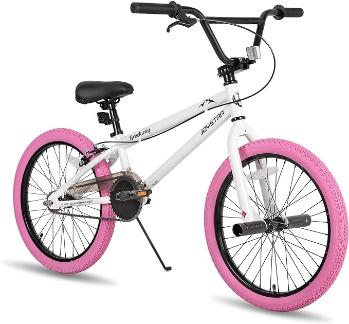 JOYSTAR Brockway Freestyle Kids BMX Bikes 20" 24" Kids Bicycles for 6-14 Years Old Boys Girls and Beginner-Level Riders 2 Pegs Multiple Colors