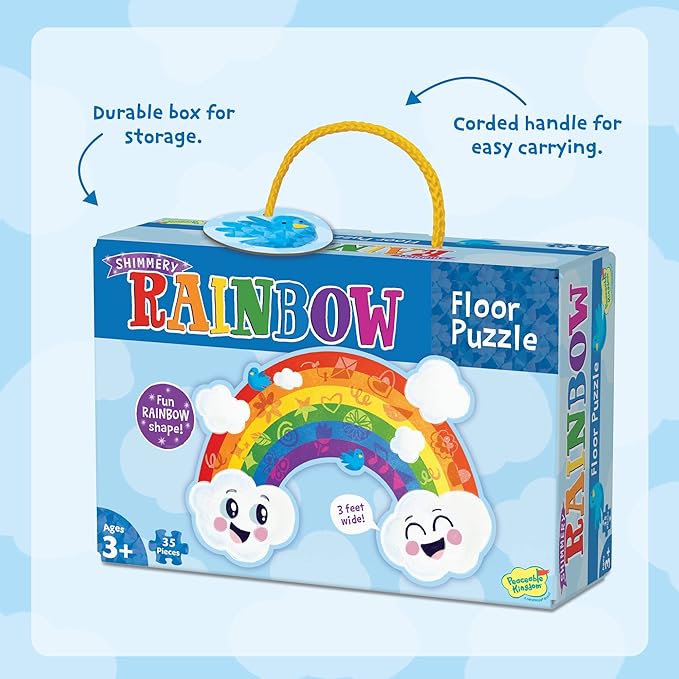 Peaceable Kingdom Shimmery Rainbow Floor Puzzle