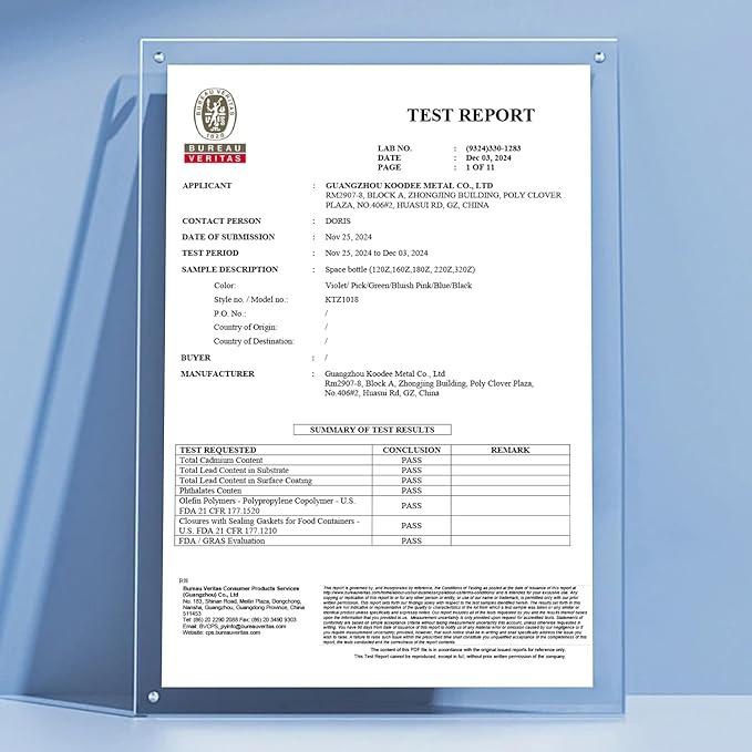 koodee Insulated Water Bottle -18 oz Stainless Steel Double Wall Vacuum Wide Mouth Sport Bottle with Leakproof Spout Lid (Sky Blue)