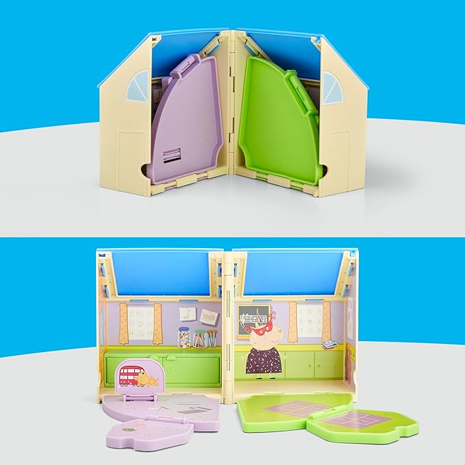 Peppa Pig Peppa's Pop-Open Playgroup Playset with Figure, Preschool Toys for Girls and Boys, Kids, Ages 3+