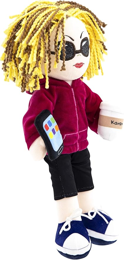 Taylor Toy Karen Rag Doll, Funny Plush Doll for Adults & Kids - Hilarious White Elephant Gift, Novelty Stuffed Toy, Stocking Stuffer, Gag Present, Mother’s Day Joke Gift, Birthdays & Any Occasion