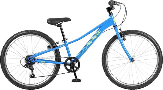 Retrospec Dart 20 & 24 Inch Kids Bike - 7-Speed Hybrid Bicycle for Ages 6-11 with 29in All-Season Tires & Shock Absorption - Adjustable Height Youth Bike with V-Brakes & Smooth Gear Shifting