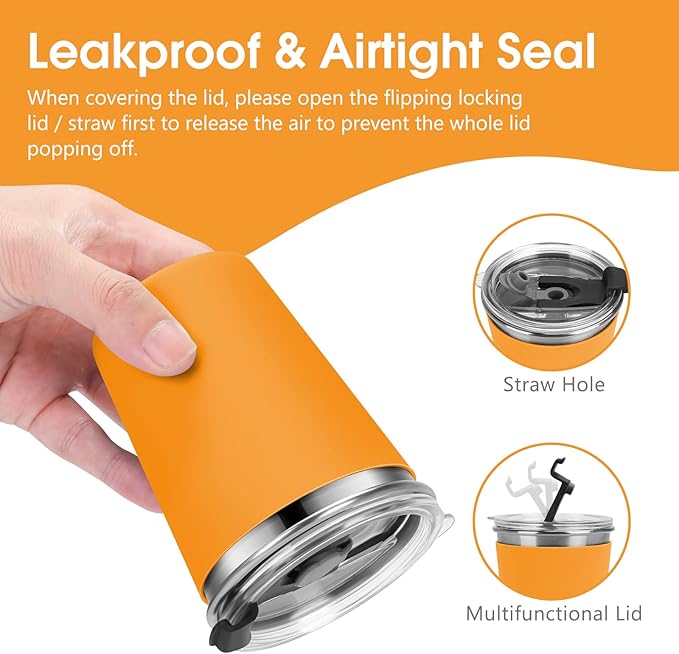 Stainless Steel Kids Cups with Lids and Straws Leakproof, 5 Pack 12oz Spill Proof Cup for Toddlers Kids Tumblers Unbreakable Sippy Cups with Straws for School, Outdoor (Multicolor)