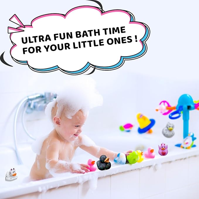 60 Pack Rubber Ducks for Jeeps 2.3 Inch Bulk Floater Jeeps Ducks for Ducking Assortment Mini Rubber Duckies for Toddler Baby Bath Toys Birthday Gifts Party Favors