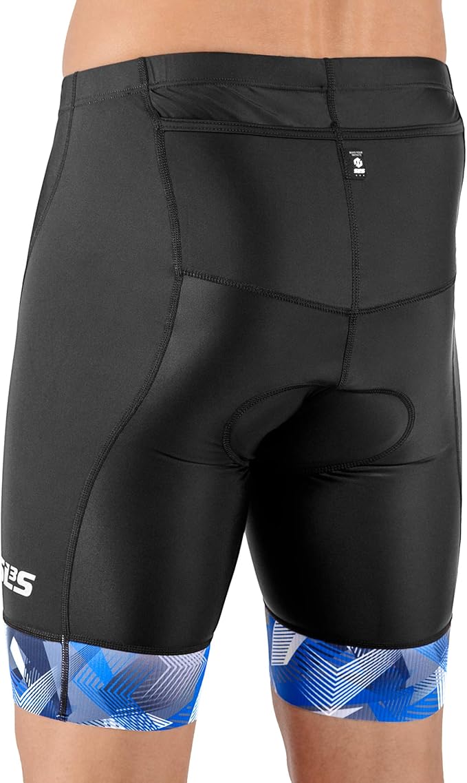 SLS3 Triathlon Shorts - Men's Padded Tri Shorts with 2 Pockets, Medium Compression