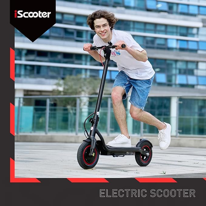 iScooter Electric Scooter for Adults, 23/18/12 Miles Long Range,22/19/18 Mph Top Speed, Commuting Electric Scooter with Cruise Control, Double Braking Systems Escooter for Adults and Teens