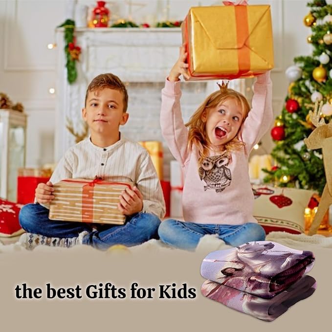 Zocoshi Personalized Princess Blanket - Kids Unicorn Design, Custom Photo Gift with Monogram, Cozy Keepsake for Baby Girl, Soft Plush Throw, Perfect Birthday Baby Shower Present