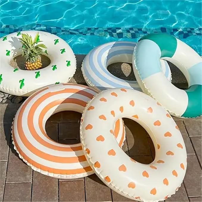 Pool Floats Swimming Rings for Kids, Age 5-10 Inflatable Swim Tubes Ring Toys with 11" Inner, Beach Inflatable Tubes Floaties Toys for Kids Adults
