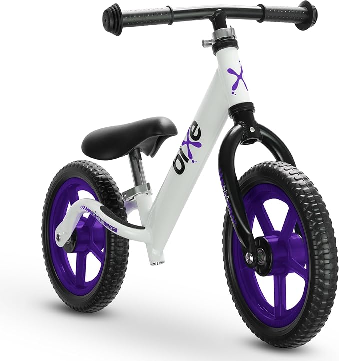 Purple (4LBS) Aluminum Balance Bike for Kids and Toddlers - 12" No Pedal Sport Training Bicycle for Children Ages 3,4,5,6.