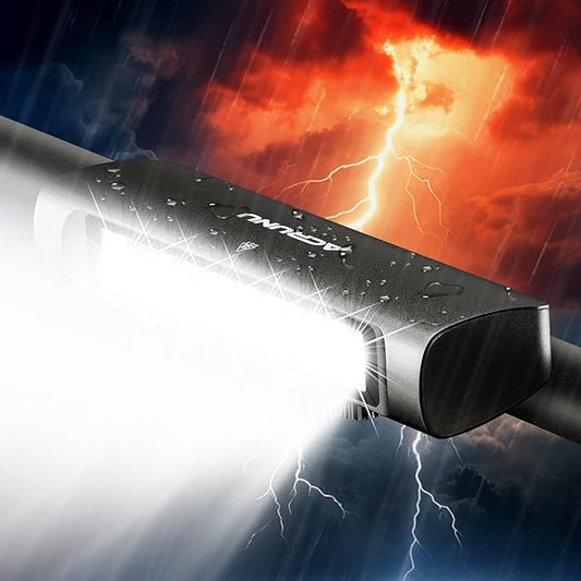 Super Bright 3400 Lumens LED Bike Light USB Rechargeable - 5 Modes Bicycle Headlight with 7H Runtime, IPX6 Waterproof, Quick Release Mount for Mountain Road Cycling Commuting Night Safety