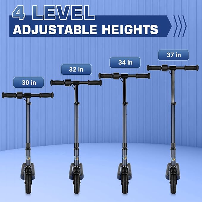 Caroma Electric Scooter for Kids Ages 6-14, 250W/180W/150W Motor & 15 Mph, 85 Mins Ride Time, Adjustable Height & Speed, LED Display, Kids Electric Scooter, Best Gifts for Boys & Girls