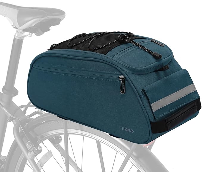 MOSISO Bike Rack Bag, Waterproof Bicycle Trunk Pannier Rear Seat Pouch Cycling Bike Carrier Backseat Storage Luggage Saddle Shoulder Bag