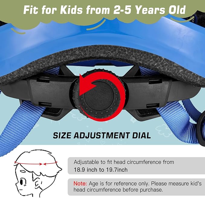 Zacro Kids Bike Helmet for Boys and Girls - from Toddler to Youth Ages 2-5/5-8/8-14 Years Old, Adjustable Multi-Sport Bicycle Skateboard Roller Skating Scooter Balance Bike Helmets for Children Safety