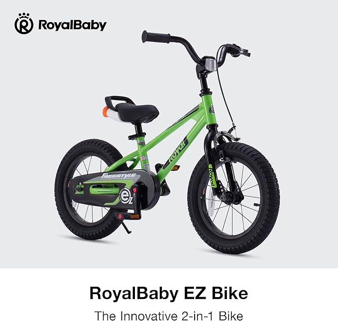 RoyalBaby Kids Bike EZ Freestyle Training Free Balance to Pedal Easy Learning Bicycle, 12-18 Inch for Toddlers to Big Kids