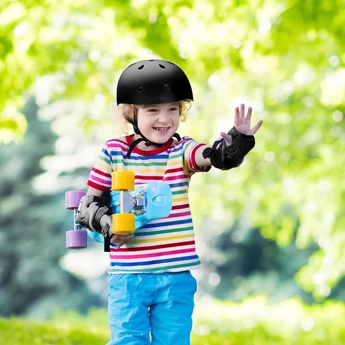 Kids Helmet Set with Knee Pads Elbow Pads Wrist Guards,Adjustable Helmet for Toddler Kids&Youth,3~14yrs Girl Boy Kids Protective Gear Set for Roller Skate Scooter Inline skatings Longboard