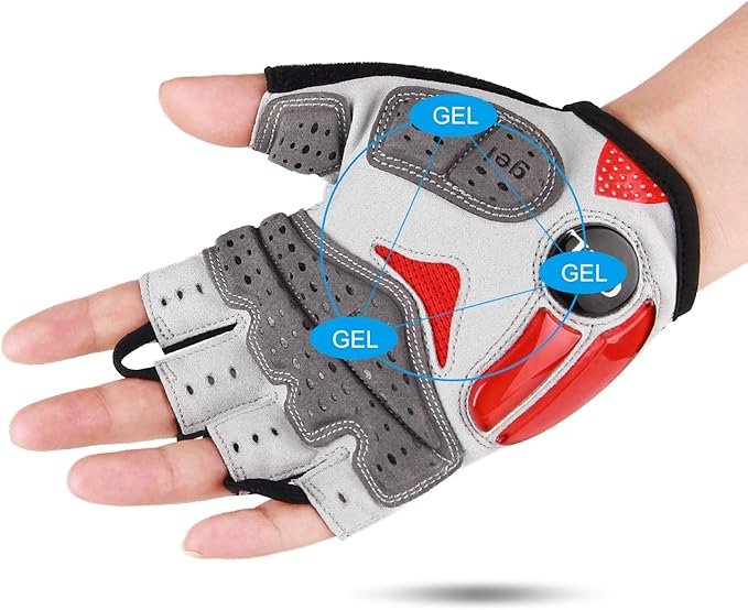 CXWXC Cycling Gloves for Men Women - Breathable Gel Road Mountain Bike Riding Gloves - Anti-Slip Bike Glove for Fitness Cycling Training Outdoor Sports
