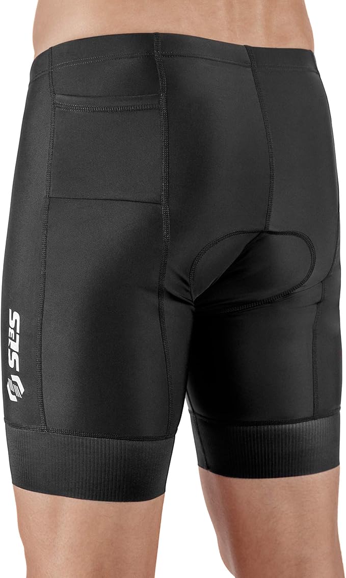 SLS3 Triathlon Shorts Mens – Tri Shorts Mens – 2 Pockets FRT – Designed by Athletes for Racing