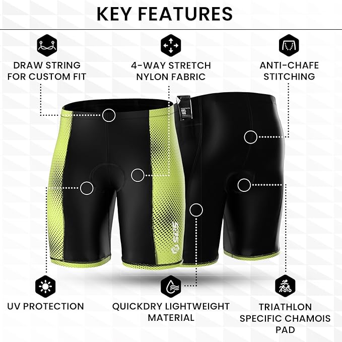 SLS3 Triathlon Shorts Mens – Tri Shorts Mens – 2 Pockets FRT – Designed by Athletes for Racing