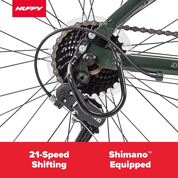 Huffy Mountain Bikes for Men, 26/27.5 Inch Sizes, Multiple Speeds, Suspension Available, Fat Tire Option, Sleek Graphics, Disc Brakes Available, Adjustable Comfort Saddle, Durable, Multiple Colors