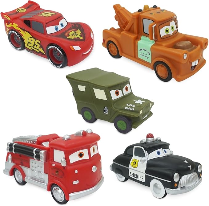 Disney Store Unisex-Children Bath Set (Pixar Cars) - Kids Bath Accessories with Beloved Disney Characters - Colorful and Fun Bath Time Essentials for Kids - Suitable for All Ages
