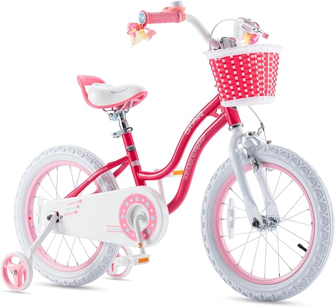 RoyalBaby Girls Bike Classic & EZ Kids Bike, Balance and Pedal Bicycle, 12 14 16 18 20 Inch Toddlers to Big Kids 3-10 Years