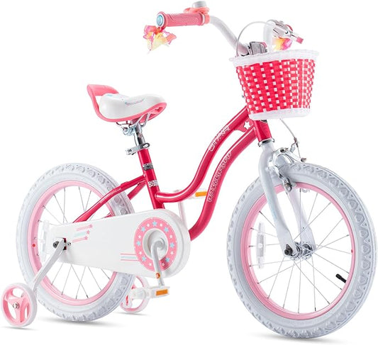 RoyalBaby Girls Bike Classic & EZ Kids Bike, Balance and Pedal Bicycle, 12 14 16 18 20 Inch Toddlers to Big Kids 3-10 Years