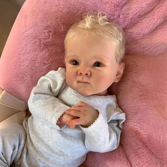 Lifelike Reborn Baby Dolls - Bettie, 18 Inch Newborn Baby Boy Doll with Weighted Soft Cloth Body, Real Life Baby Dolls with Blonde Hair Christmas Birthday Gift for Kids Age 3+